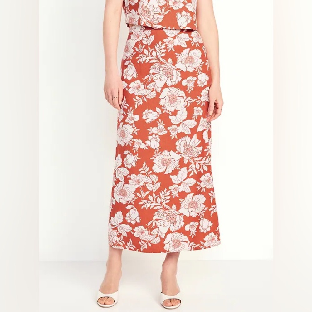 Old Navy High-Waisted Linen-Blend Maxi Skirt